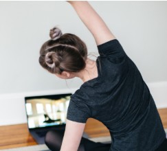 This image demonstrates online physiotherapy. 